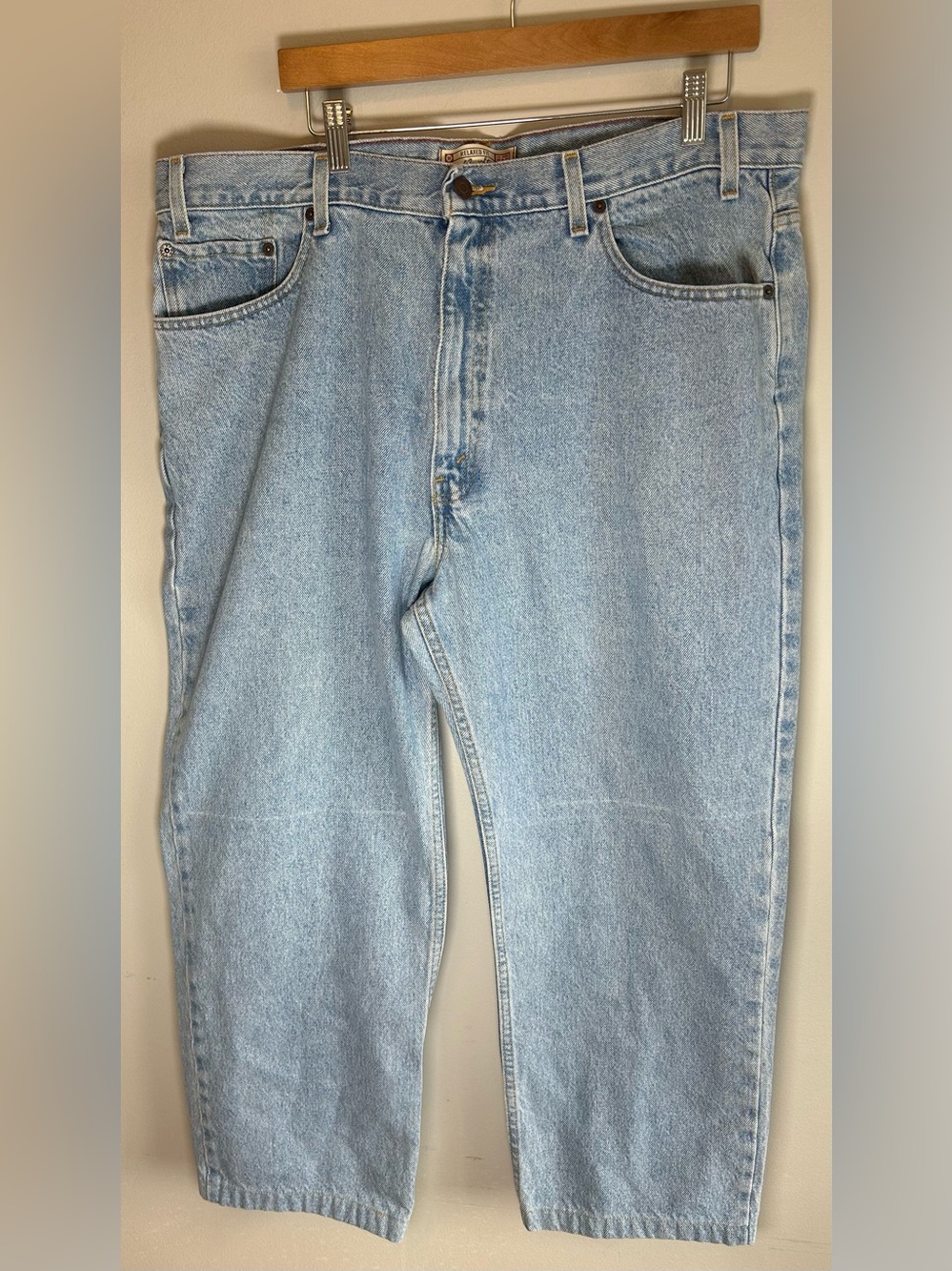 Levi Strauss Signature Mens Jeans Relaxed Fit Light Wash Denim Fits 40x27 Levi’s